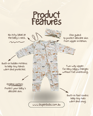 Little Sheep, Organic Baby Romper - Duper DuDu