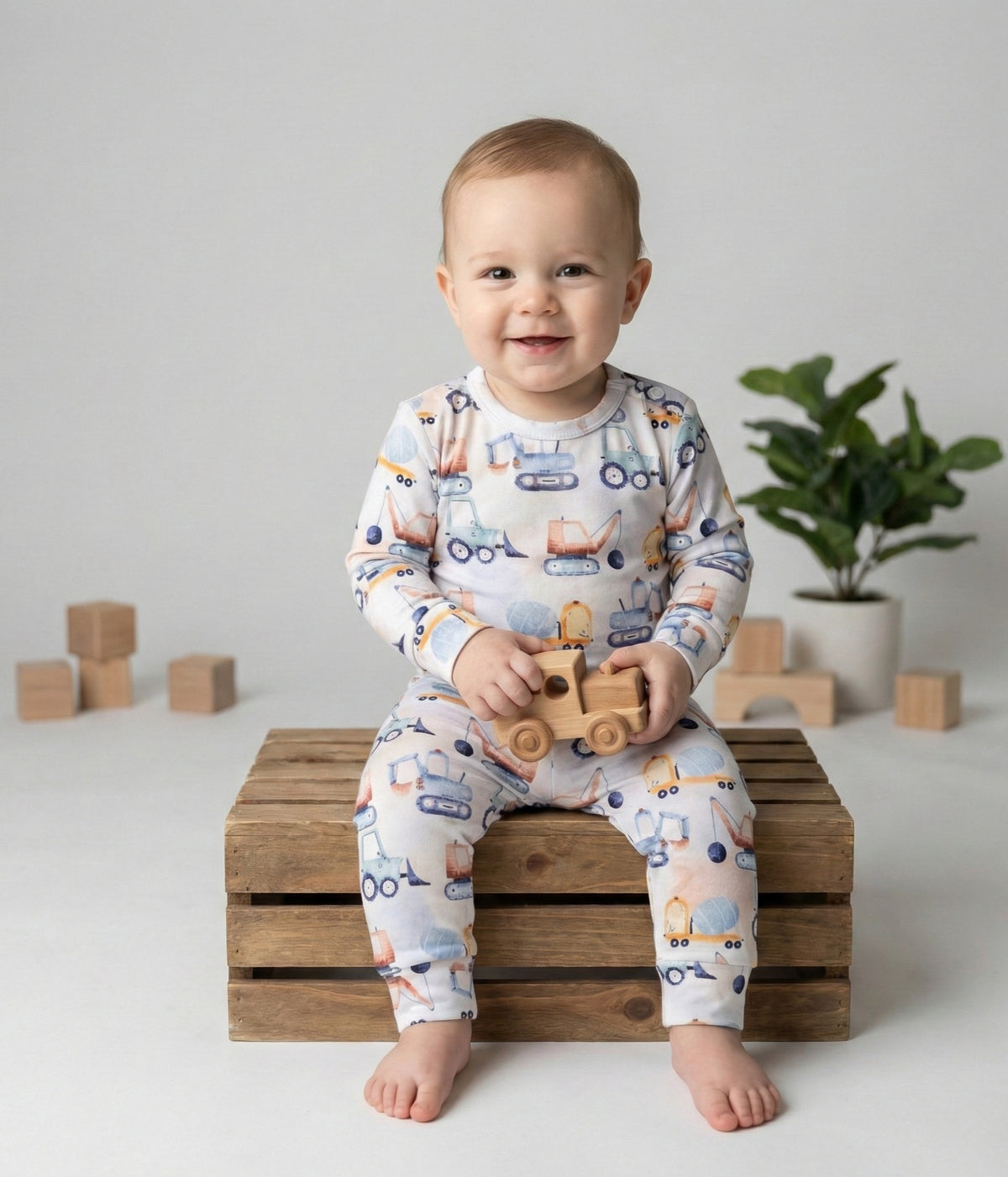Constructions, Organic Baby Pajamas Set