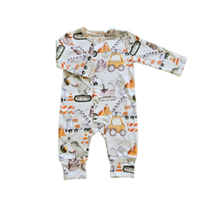 Hard Working Dinos, Organic Baby Romper