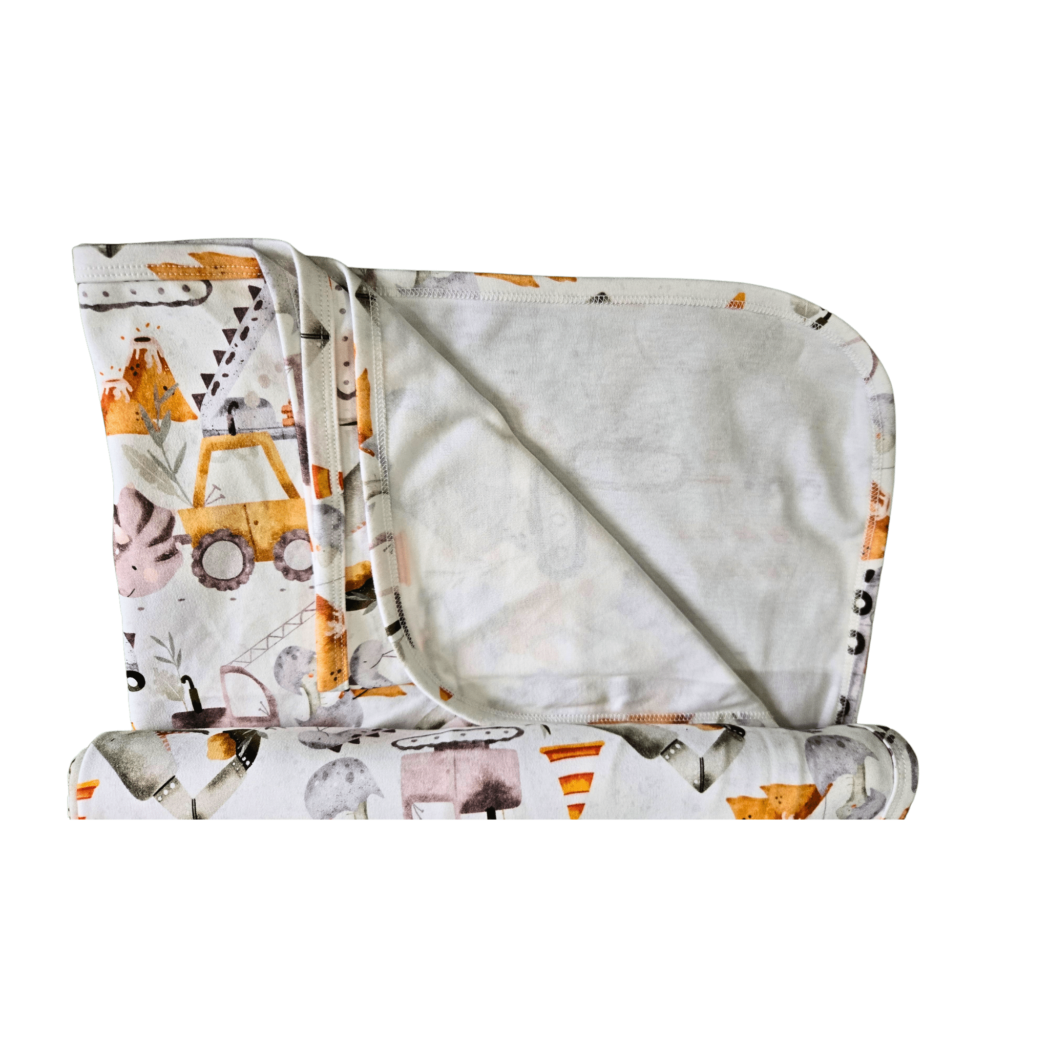 Hard Working Dinos, Organic Baby Blanket - Duper DuDu