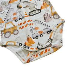 Hard Working Dinos, Organic Baby Onesie - Duper DuDu