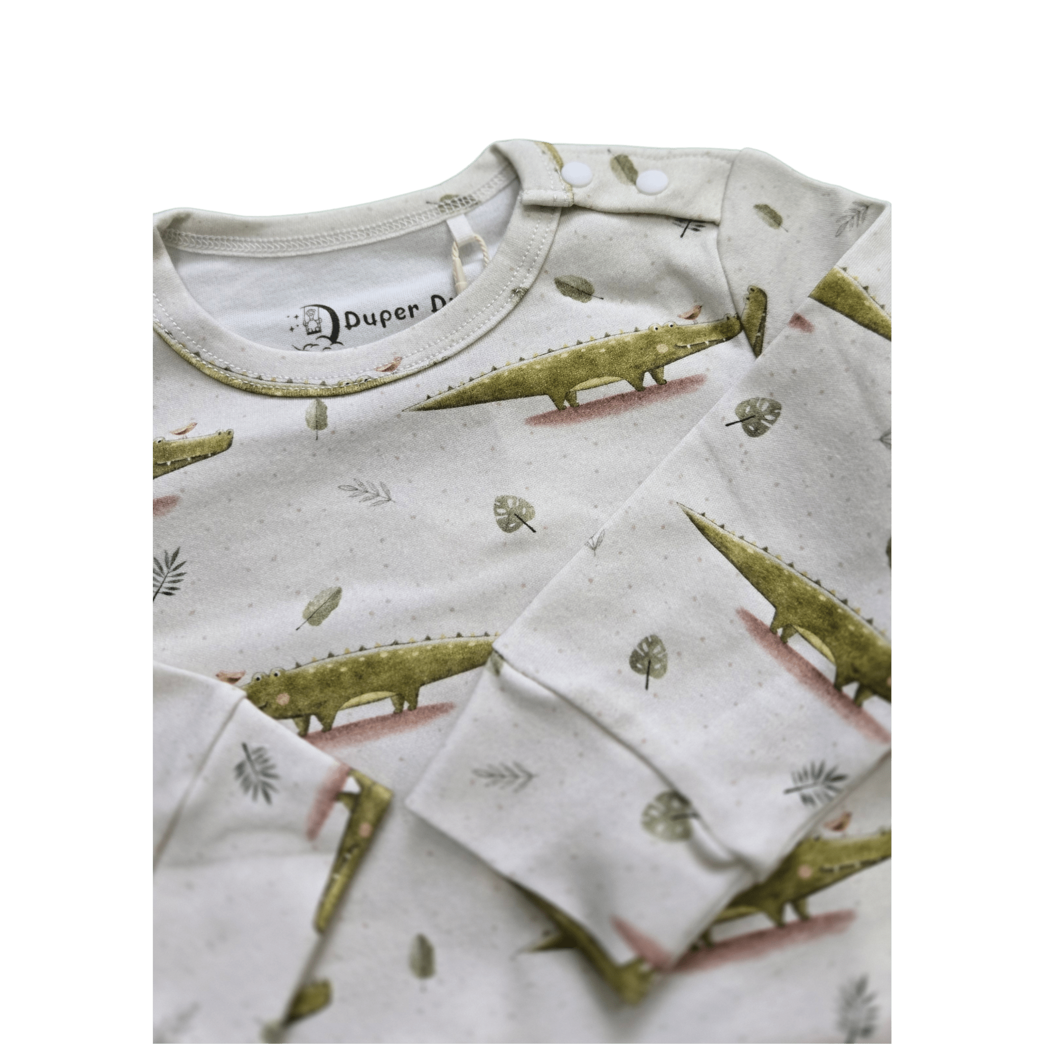 Little Crocodile, Organic Baby Pyjamas Set (Hat is not included) - Duper DuDu