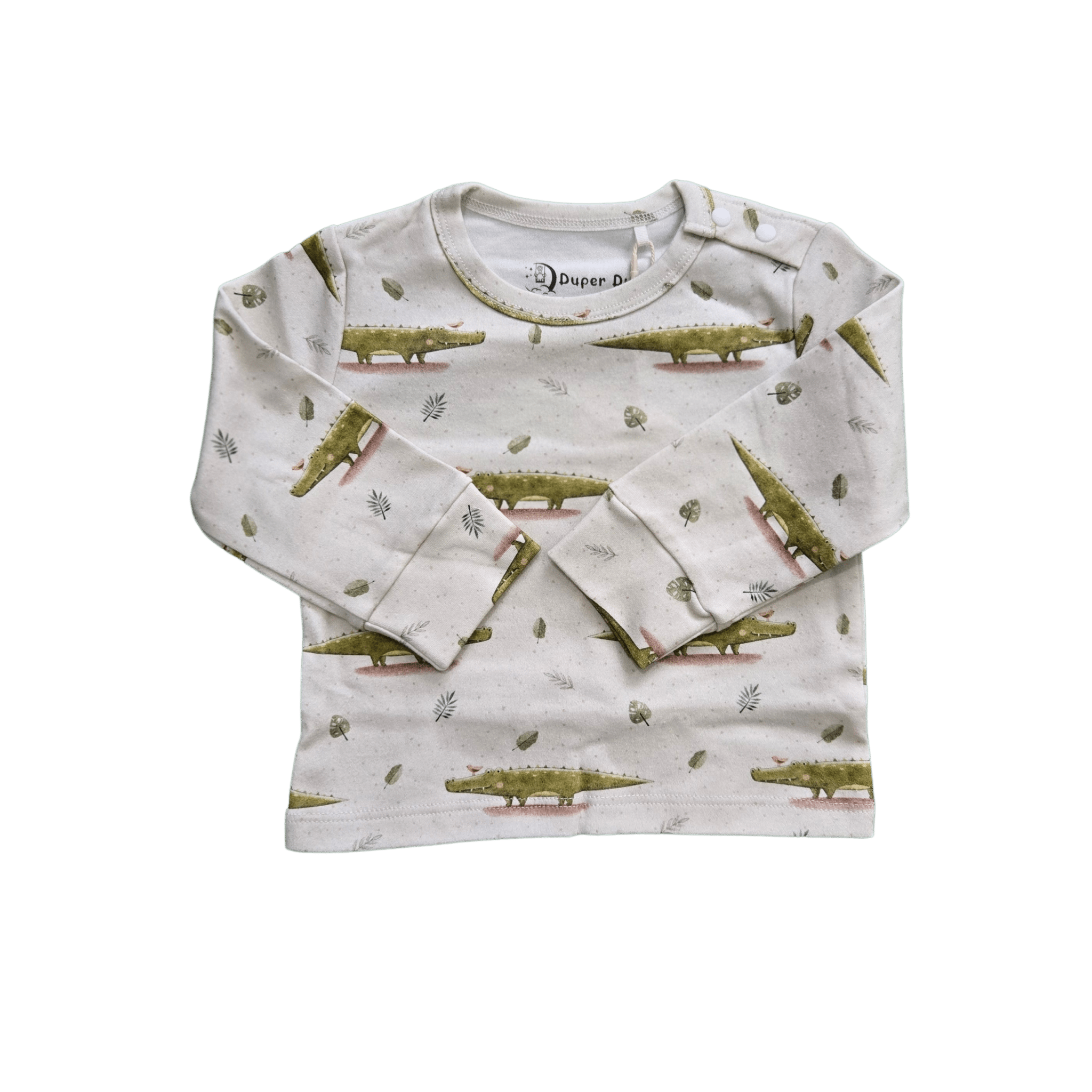 Little Crocodile, Organic Baby Pyjamas Set (Hat is not included) - Duper DuDu