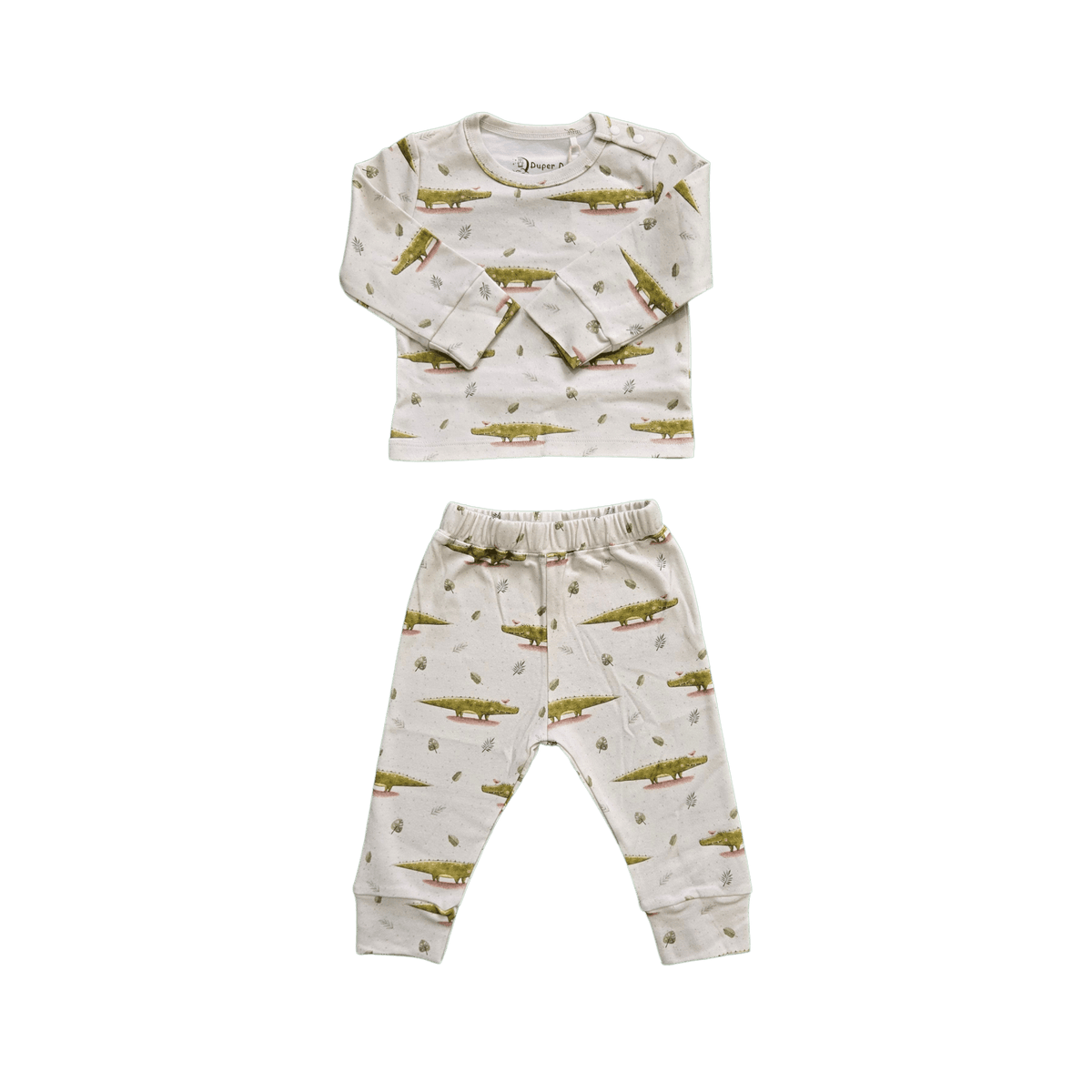 Little Crocodile, Organic Baby Pyjamas Set (Hat is not included) - Duper DuDu