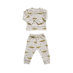 Little Crocodile, Organic Baby Pyjamas Set (Hat is not included) - Duper DuDu