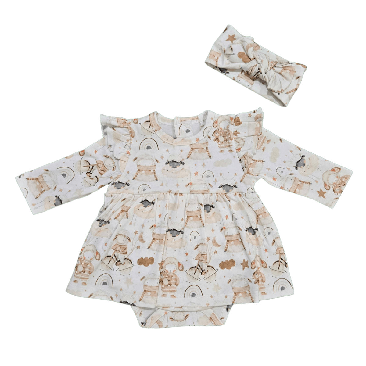 Little Sheep, Organic Baby Onesie - Duper DuDu