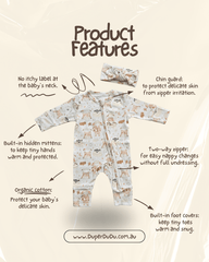 Little Sheep, Organic Baby Romper - Duper DuDu