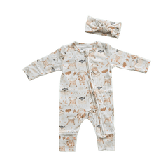 Little Sheep, Organic Baby Romper - Duper DuDu