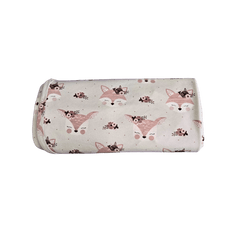 Oh My Dear organic cotton baby blanket with cute fox print flat lay