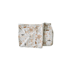 Close up of breathable organic cotton fabric texture with sheep print brand Duper DuDu design by a NICU nurse