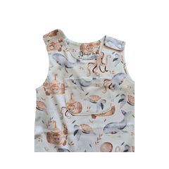 Sea Me, Organic Sleeveless Romper - Duper DuDu