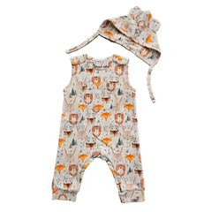 Wild team, Organic Sleeveless Romper - Duper DuDu