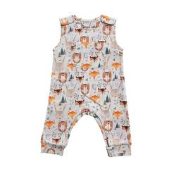 Wild team, Organic Sleeveless Romper - Duper DuDu